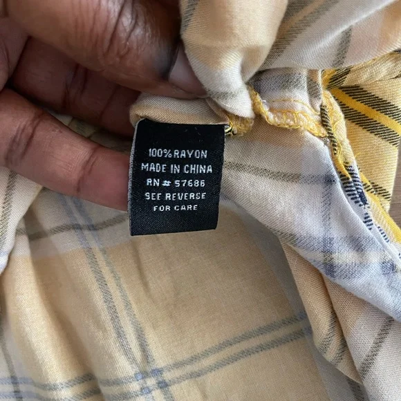 EUC 1x Plaid High low 1/4 sleeve Shirt - Picture 8 of 8